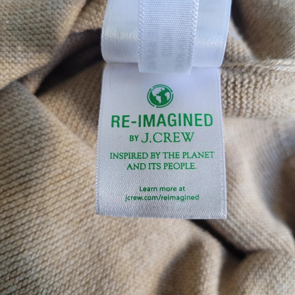 J. Crew Scoop Neck Sweater Tan Camel Men's XL